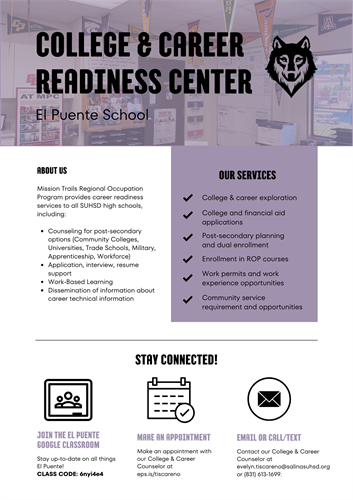 College & Career Readiness Center Flyer
